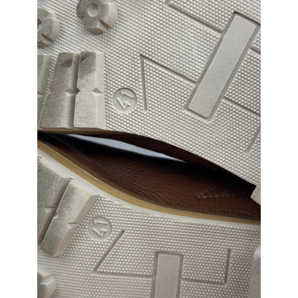 Salvia Chunky Mule Harper Women SZ 41 10 Brown Boho Hippie Leather Lug Sandals - Picture 10 of 12